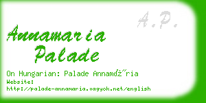 annamaria palade business card